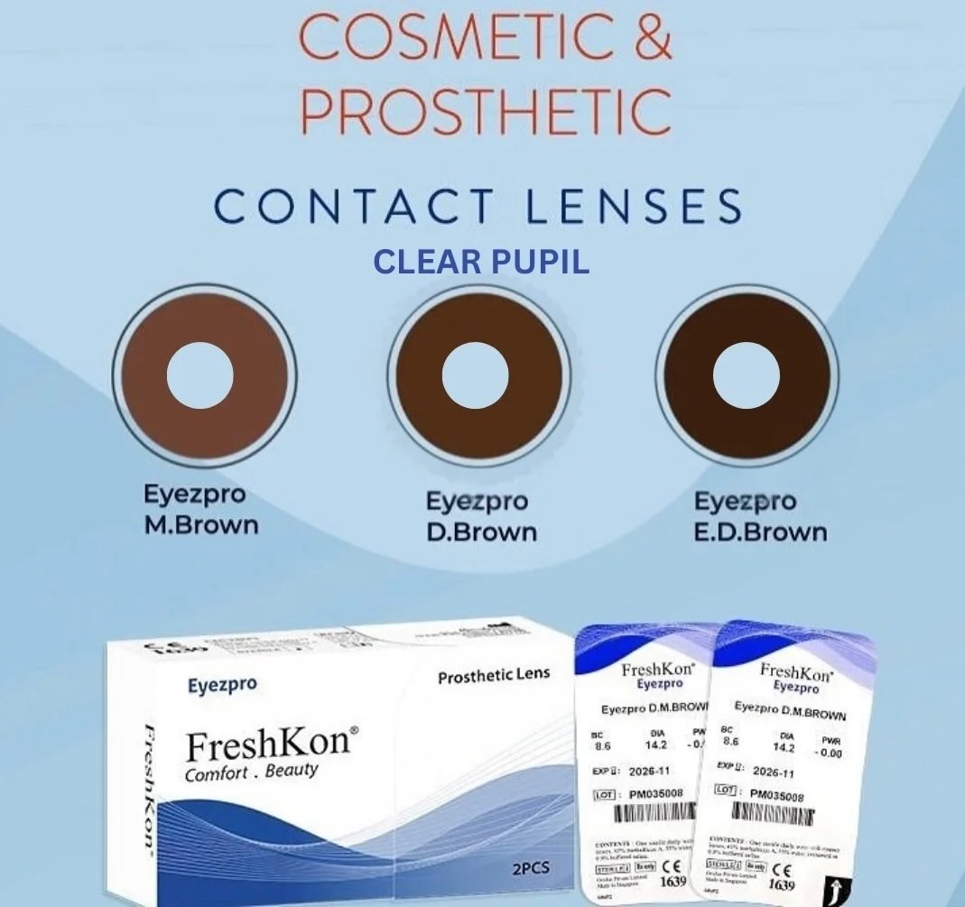 fff Freshkon Eyezpro Prosthetic Contact Lens With Black Pupil - Image 1